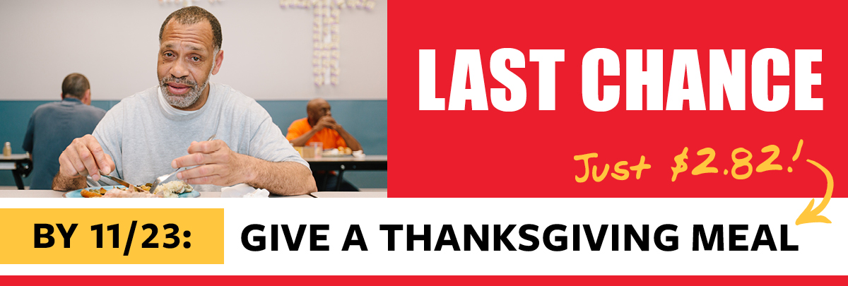 Last chance to give a thanksgiving meal